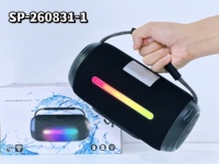 Enceinte Bluetooth portable RGB 8W en tissu maillé pour la maison et l'extérieur, enceinte sans fil portable avec lecture BT TF USB FM