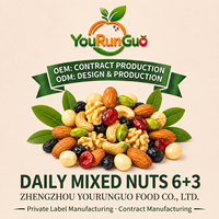 Mezcla de Frutos Secos Diaria 6 Plus 3, Snack Saludable a Granel, Fabricación por Contrato OEM ODM, Suministro de Fábrica, Marca Privada