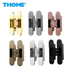 Bisagra Oculta Moderna 3D Ajustable de Aleación de Aluminio, Interna/Externa, con Cierre Suave para Puertas de Madera y Montaje Cruzado - Product Image 1