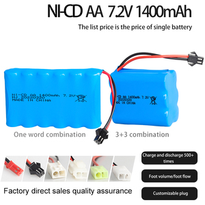工場7.2v 1400mah充電式電池AAニッカド3.6vおもちゃ車両バイクベビーカーおもちゃ家庭用電源電池 - Product Image 2
