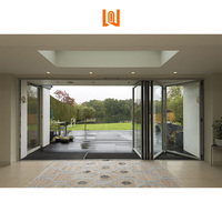Portes accordéon en PVC de conception aux normes européennes Portes pliantes en verre UPVC Portes pliantes isolées pour patio