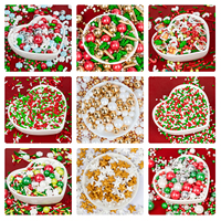 Perles de sucre comestibles perlées en gros, 10 couleurs, pour la décoration de gâteaux et de pâtisseries, Thanksgiving, Pâques