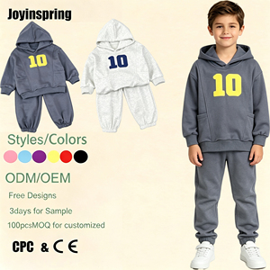 Conjunto de Sudadera con Capucha para Niños, Número 10, 2 Piezas, Traje Deportivo de Manga Larga para la Escuela y el Juego Diario - Product Image 1