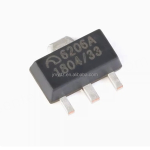 Régulateur linéaire à faible chute de tension ME6206A33PG, sérigraphie 6206A, SOT-89, 3.3V 2% 6V - Product Image 1