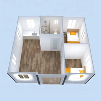 Maisons préfabriquées XH Petite maison sur 2 chambres avec toilettes Maisons préfabriquées