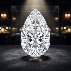 Diamant de laboratoire en forme de poire de 2,5 carats, F VVS1, certifié IGI, coupe excellente, non monté, pour la fabrication de bijoux - Product Image 2