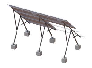 Système de montage au sol pour panneaux solaires réglable avec <span class=keywords><strong>poteau</strong></span> en acier, structure de pieux pour modules photovoltaïques, système de montage pour panneaux solaires - Product Image 5