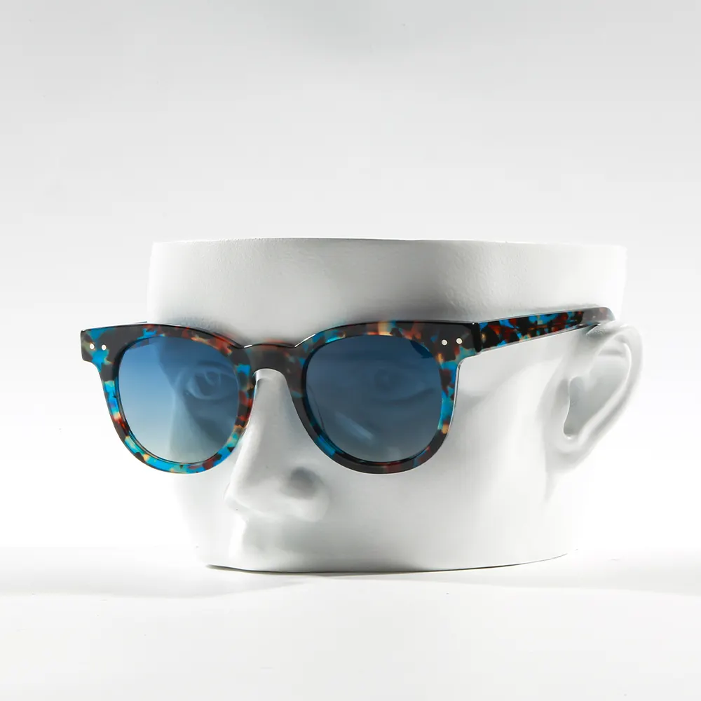 GS5030 Wholesale New Arrival Sunglasses Custom Logo Brand Fashionable Round Acetate Polarized Sun Glasses Sunglasses