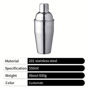 ขายส่งเชคเกอร์ค็อกเทลขนาดใหญ่ 550 มล. 600 มล. 700 มล. สำหรับมืออาชีพ - Product Image 3