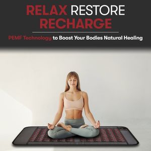 Tappetino Terapeutico Riscaldante con Ioni Negativi 100*50cm / 190*80cm con Cristalli di Ametista e Tormalina per il Benessere e lo Yoga per Alleviare la Fatica - Product Image 4