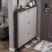 Gabinete para Zapatos de Madera a Precio de Mayoreo Estilo Moderno para el Hogar Mueble Zapatero de Entrada para Sala de Estar