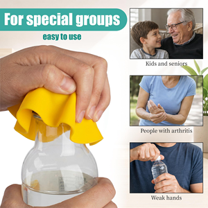 Ouvre-bocal antidérapant en silicone, support de préhension multi-usages, ouvre-bouteille en silicone, sous-verres de cuisine ronds en silicone pour mains faibles - Product Image 3