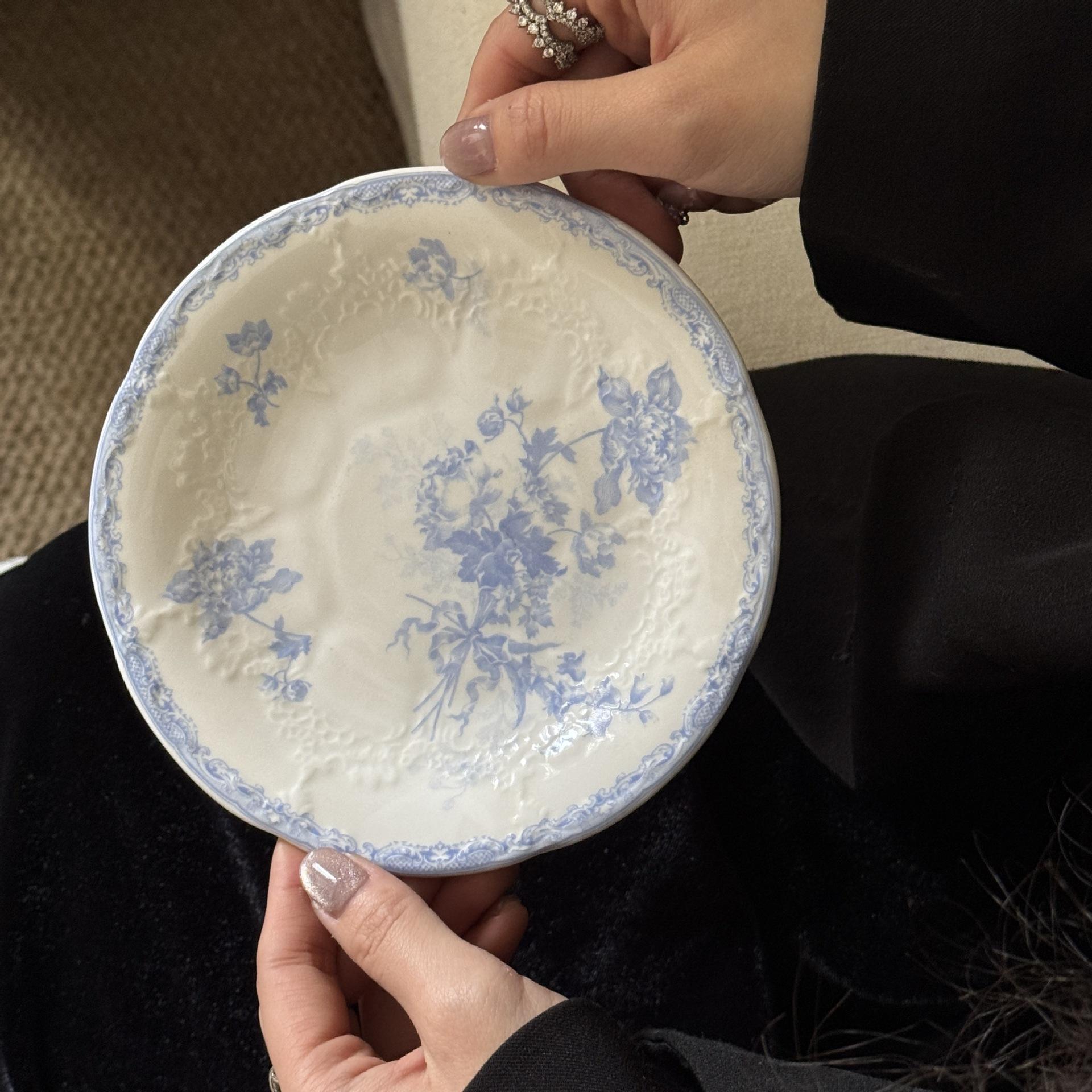 Blue Flower Disc 6 inches 15.5*2