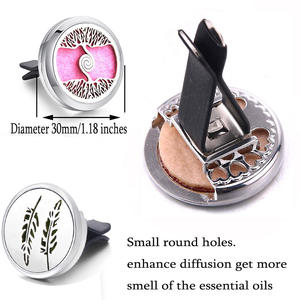 Diffuseur de parfum pour voiture en acier inoxydable de 30 mm, plusieurs styles, aromathérapie, huile essentielle, désodorisant, clip pour grille d'aération - Product Image 5
