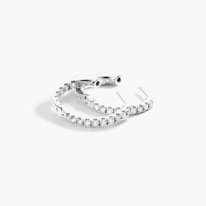 Elegantes Pendientes de Aro de Plata de Ley 925 Chapados en Oro con Moissanita, Joyería Fina de Moda Premium Brillante, Colección Elegante para Mujer - Product Image 5