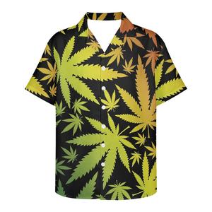T-shirts personnalisés d'été Hawaii Fiesta Camisa Hawaiana Algodon Para Hombre Chemise <span class=keywords><strong>Hawaienne</strong></span> Aloha Beach Chemise décontractée tropicale pour homme - Product Image 1