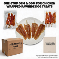 Pabrik OEM ODM Grosir Camilan Anjing Tulang Kalsium Berbalut Ayam Daging Alami untuk Pelatihan Hewan Peliharaan, Tinggi Protein, Bebas Biji-bijian