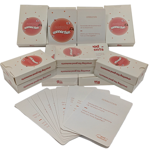 Jeux de cartes de <span class=keywords><strong>question</strong></span> de <span class=keywords><strong>couple</strong></span> de bon moment rose bilingue personnalisé pour adultes technique imprimée amusante conception arrière et avant - Product Image 5