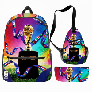 Sac à dos imprimé avec l'image d'une star du football mondial, bandoulière zippée de 11 pouces, léger, unisexe, élégant, sac à dos de sport imperméable - Product Image 4