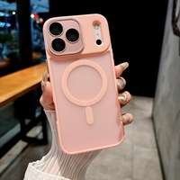 Coque magnétique mate YADUN pour iPhone 17 Pro Max, compatible avec le film de protection d'objectif intégral pour Apple 16, protection anti-chute