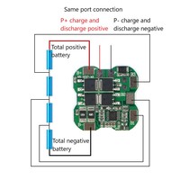 Carte de protection PCB pour pack de batteries au lithium 18650 4S 12A BMS, anti-surcharge, anti-décharge excessive, anti-court-circuit, limite de courant 40A