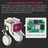 Kit électronique de voiture robotique Rider-Pi AI avec écran IPS, module Raspberry Pi CM4 intégré, IMU intégré, prend en charge l'interaction vocale ChatGPT