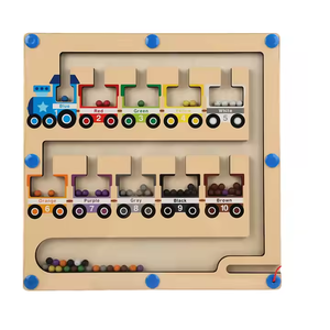Hot Sale Wooden Number Maze Puzzles Board Juguetes Sensory Activities Color Sorting Playing Educational Learning Toys for Kid CE - Product Image 1