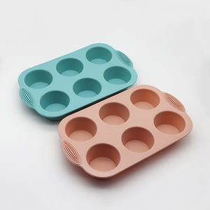 Moule à muffins en silicone sans BPA 6 cavités, antiadhésif, qualité alimentaire, rectangulaire, pour cupcakes et gâteaux, modèle 2026 - Product Image 5