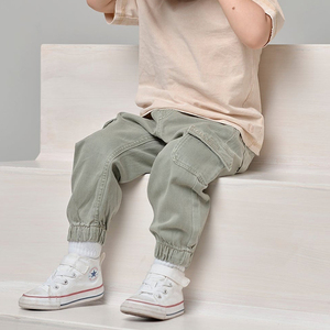 <span class=keywords><strong>Pantalones</strong></span> de Mezclilla Verde Claro para Niños al por Mayor, Tela Elástica, Cintura Elástica, Jeans Personalizados para Bebés Niños y <span class=keywords><strong>Niñas</strong></span> - Product Image 5