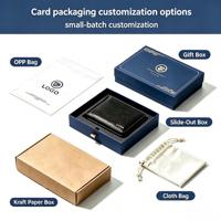 Porte-cartes en fibre de carbone avec logo personnalisé disponible, grande capacité, double couche, blocage des cartes magiques