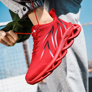Chaussures de sport décontractées pour hommes, confortables, à lacets, pour un usage quotidien, pour les jeux de ball, style sportif, couleurs unies, motifs rayés, tige en tissu - Product Image 4