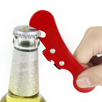 Ouvre-boîte de bière portable multifonction 2 en 1 en métal pour le camping et la randonnée Gadget de cuisine Ouvre-boîte en acier inoxydable à lame tranchante