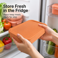 Boîte à bento en silicone de qualité alimentaire YMS, sans BPA, réutilisable, pour les enfants à l'école, personnalisable