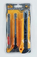 Ensemble d'outils à main K51846, ensemble de 3 couteaux, emballage blister OEM, outils de quincaillerie à usage quotidien à 1 dollar, kits d'outils à main, articles à 1 dollar