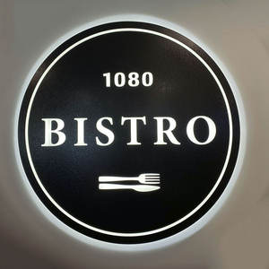 De doble lado redondo tejido colgante signo perfil sin marco película de caja de luz firma calidad - Product Image 2