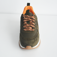 2025 nouveau unisexe en cuir véritable baskets gros plat à lacets rétro grande taille maille respirant sport hommes chaussures décontractées