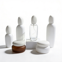 Flacon pompe pour sérum en verre blanc élégant 30ml 50ml 100ml 120ml, flacon pour lotion, flacon pour toner, pot de 30g 50g avec couvercle en forme de pierre pour l'emballage des produits de soin de la peau