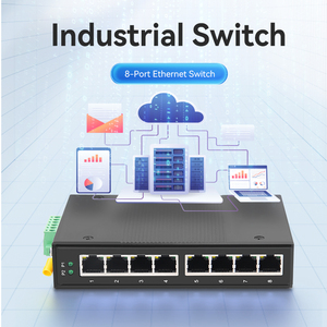 GIANTECH GT-G0008 8 Port Industrial Gigabit Ethernet Network <b>Switch</b> Manufacturer Direct Dual <b>Power</b> Supply Unmanaged VLAN Support - Product Image 4