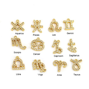 Cristal con cuentas piedra <span class=keywords><strong>signo</strong></span> encanto mujeres chinas ajustable chapado <span class=keywords><strong>en</strong></span> oro <span class=keywords><strong>signo</strong></span> del zodiaco símbolo encanto pulsera - Product Image 6