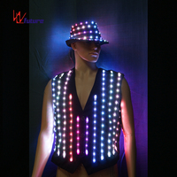 Service OEM pour adultes, robe maxi lumineuse noire, 1 pièce, Future Boys CN;HUN, gilet sans manches, lumière LED, Dashiki africain, grande taille