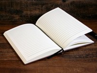 Personal isiertes 112-seitiges Werbe-Notebook Laser able 8,5x6 Zoll Vegan Leather ette Journal Lined Blank Monogram Name/Logo