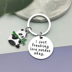 Custom Logo Cute Panda Keychain for Girls Panda Lovers Jewelry Gifts Animal Keyring Christmas Birthday Party Favors OEM Factory - Product Image 4
