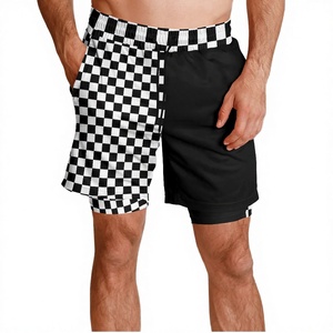 Men <b>Mid</b> Waist Athletic Jogger Workout Shorts Drawstring Breathable Quick Dry Lightweight Double <b>Layer</b> Canvas Polyester/Cotton - Product Image 1