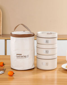 Trung Quốc Nhà sản xuất 304 thép không gỉ Bento Box Set nhiều lớp ăn trưa ấm hơn với heatable <span class=keywords><strong>container</strong></span> thực phẩm và túi - Product Image 4
