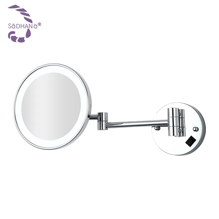 5X miroir de salle de bain grossissant avec orbe lumineux décorer miroir mural tactile gradation hôtel utiliser miroir de maquillage