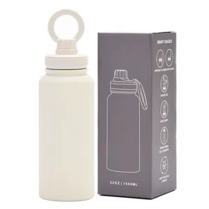 Trending Products 2024 New Arrivals 32oz Double Wall 304 Stainless Steel Magnet Water Bottle With Magnetic Phone Holder Lid