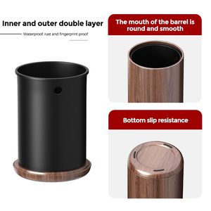 Poubelle classique en PP avec couvercle rabattable, seau intérieur amovible, grande capacité, pour la maison, l'hôtel, le bureau, la chambre à coucher - Product Image 3
