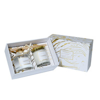 Boîte-cadeau d'emballage de pot de bougie personnalisée et personnalisée emballage de boîte à bougie de luxe parfumée en papier rigide vide avec insert