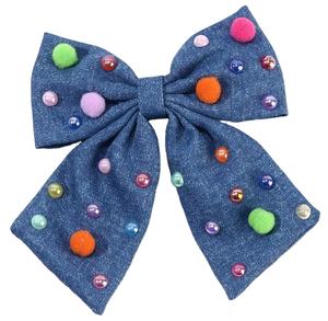 ฤดูร้อนกํามะหยี่หลายกริชผมโบว์สไตล์โบว์กํามะหยี่โบว์คลิปกิ๊บกํามะหยี่ผมสําหรับเด็กผู้หญิง - Product Image 1