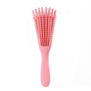 แปรงหวีผมสีดำธรรมชาติแบบหนีบผมสีชมพูยืดหยุ่นปรับแต่งโลโก้ได้ - Product Image 4